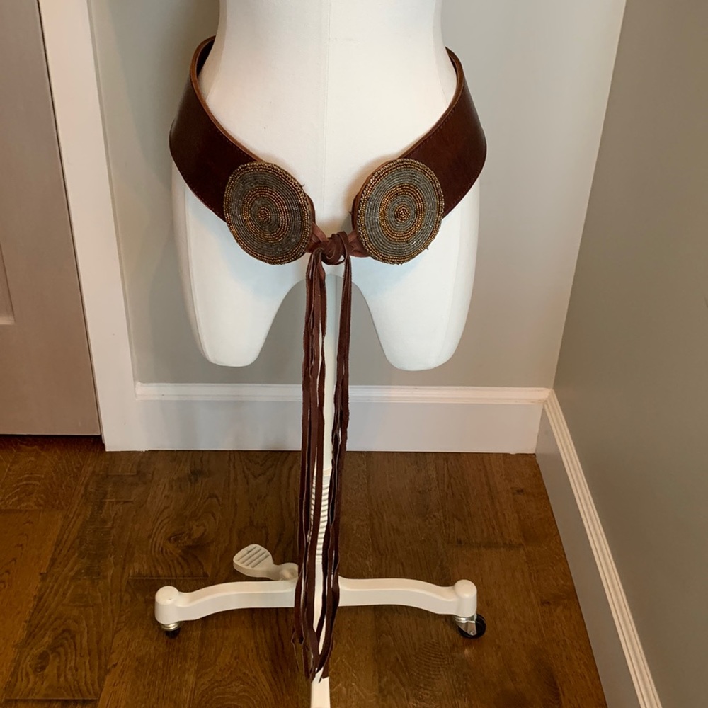 Botswana made low slinger leather belt